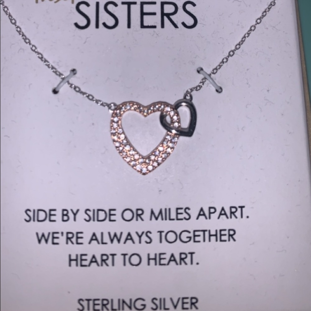 NEW footnotes sterling silver heart necklace